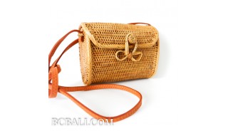 Wallet purses bag ata grass hand woven balinese design